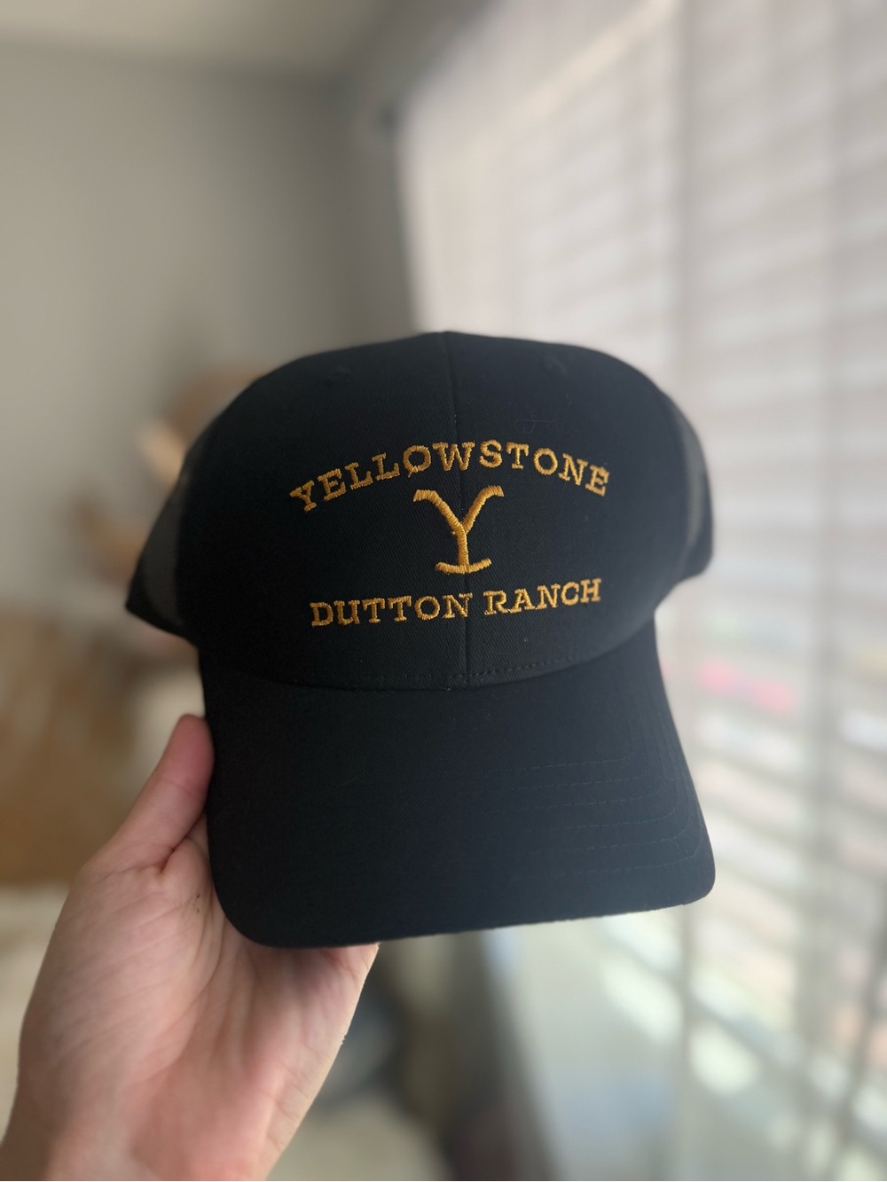 Black Yellowstone Dutton Ranch trucker hat